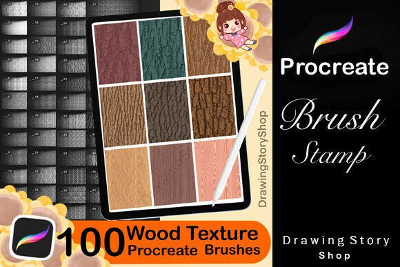 Download 100 Procreate Wood Texture Brushes - Texture brush Collection