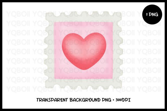 Download Watercolor Love Heart Stamp PNG - Heart stamp Collection