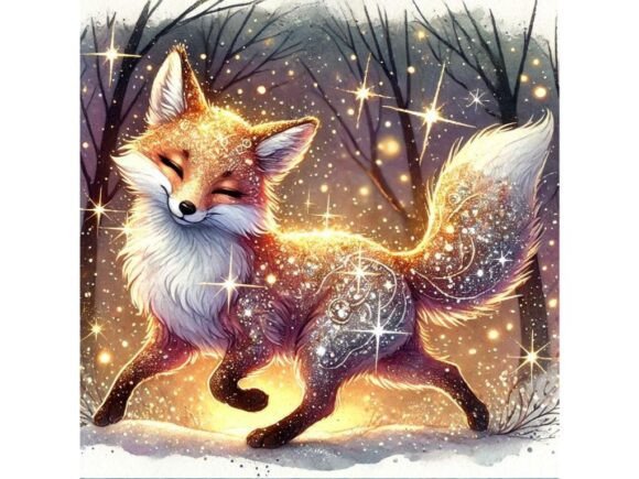 Download Glitter Fox with a Shining Coat Running - Premium Resources