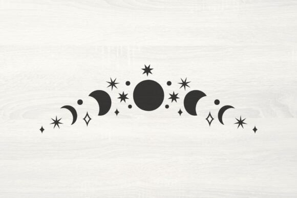 Download Moon Phases and Stars Divider SVG - Premium Resources