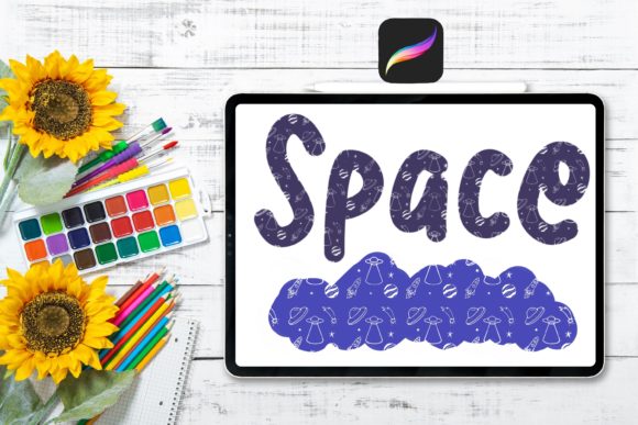 Download Space Texture Brush for Procreate - Texture brush Collection