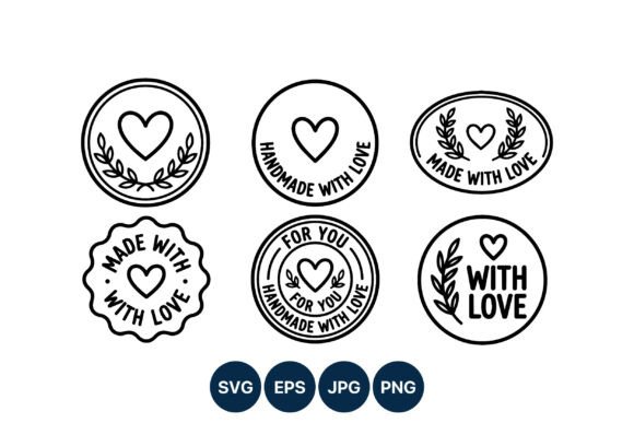 Download Handmade with Love Heart Stamp - Heart stamp Collection