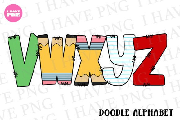 Download Back to School Doodle Alphabet PNG - Doodle Collection