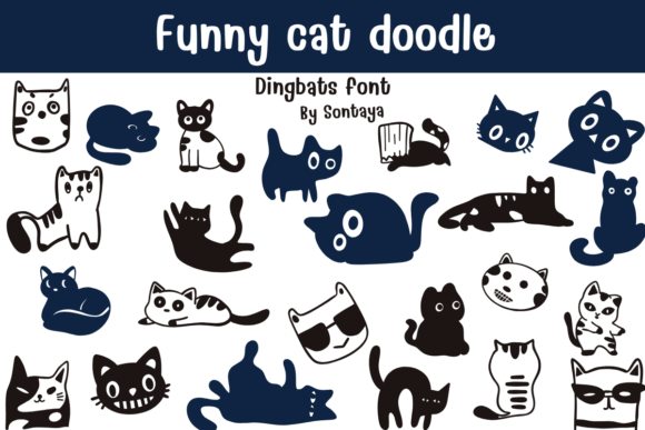 Download Funny Cat Doodle - Doodle Collection