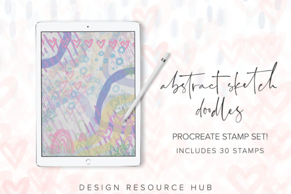 Download Abstract Sketch Doodles Procreate Stamps - Doodle Collection
