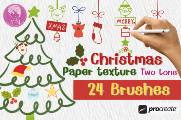 Download Christmas Paper Texture Brush Stamps - Texture brush Collection