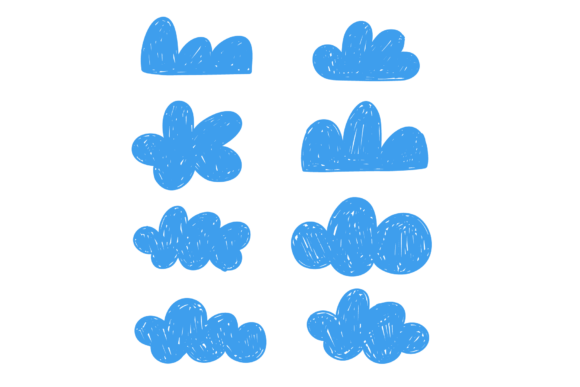 Download Hand-drawn Doodle Clouds, Scribbles - Doodle Collection