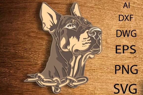 Download Doberman Dog Multilayer Svg/Vector Dog - Doberman Collection
