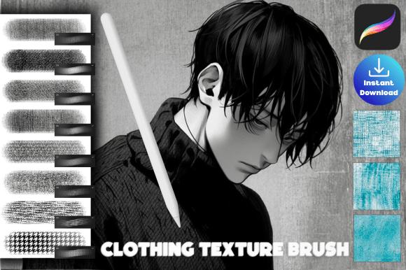 Download Procreate Clothes Texture Brush Set - Texture brush Collection