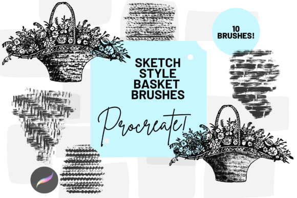 Download Procreate Basket Sketch Texture Brushes - Texture brush Collection